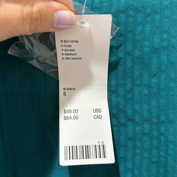 NWT Urban Outfitters teal cotton sundress - Picture 5 of 5
